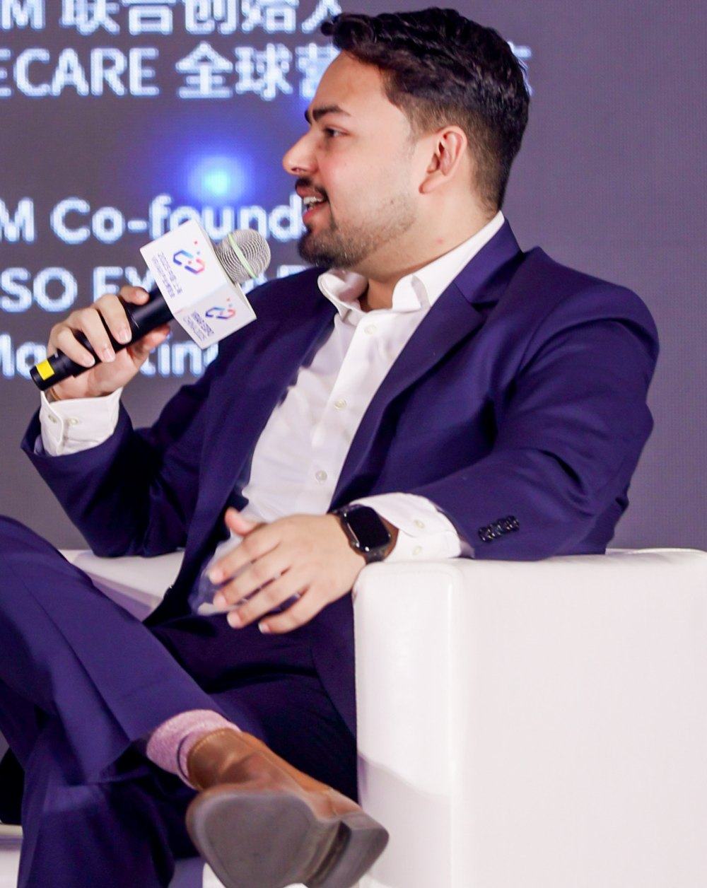 Sanan Goyal, brand strategist and founder, speaking at VRAR Expo China 2025 in Shanghai